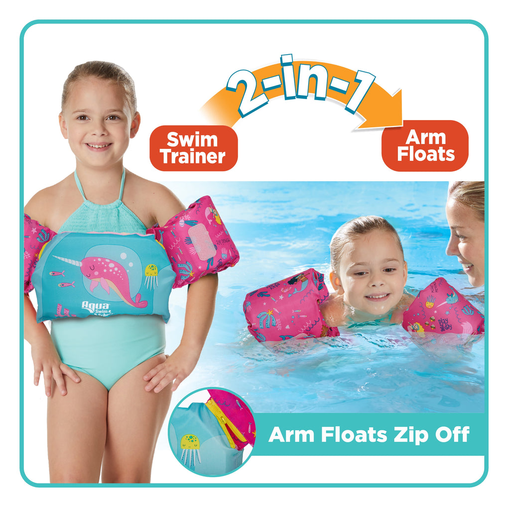 Pink Mermaid Grow-With-Me Swim Trainer, Unisex