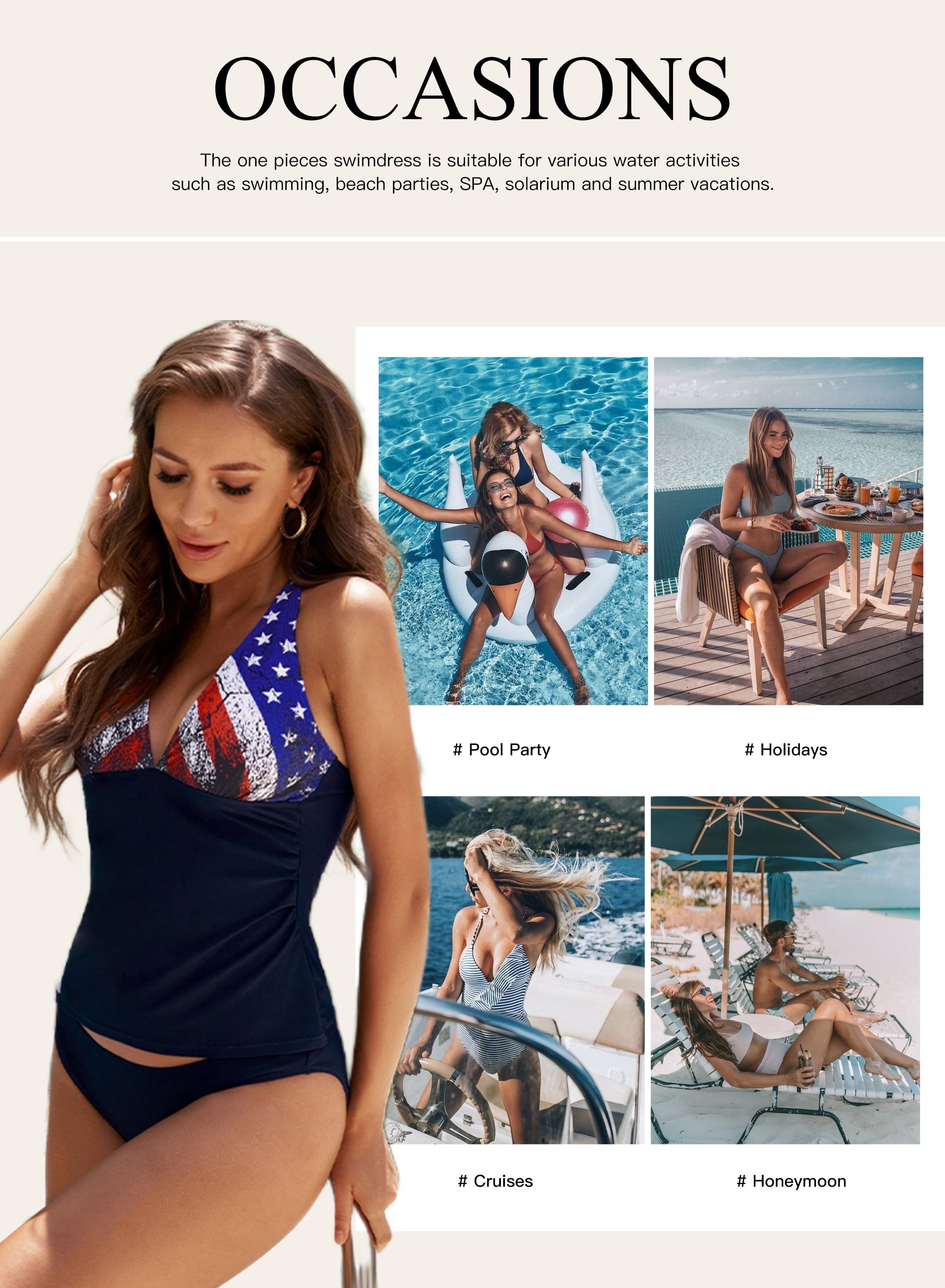 Tankini Bathing Suits for Women 2 Piece Printed Swimsuits Tankini Top with Bikini Bottom Swimwear Brown XXL Female