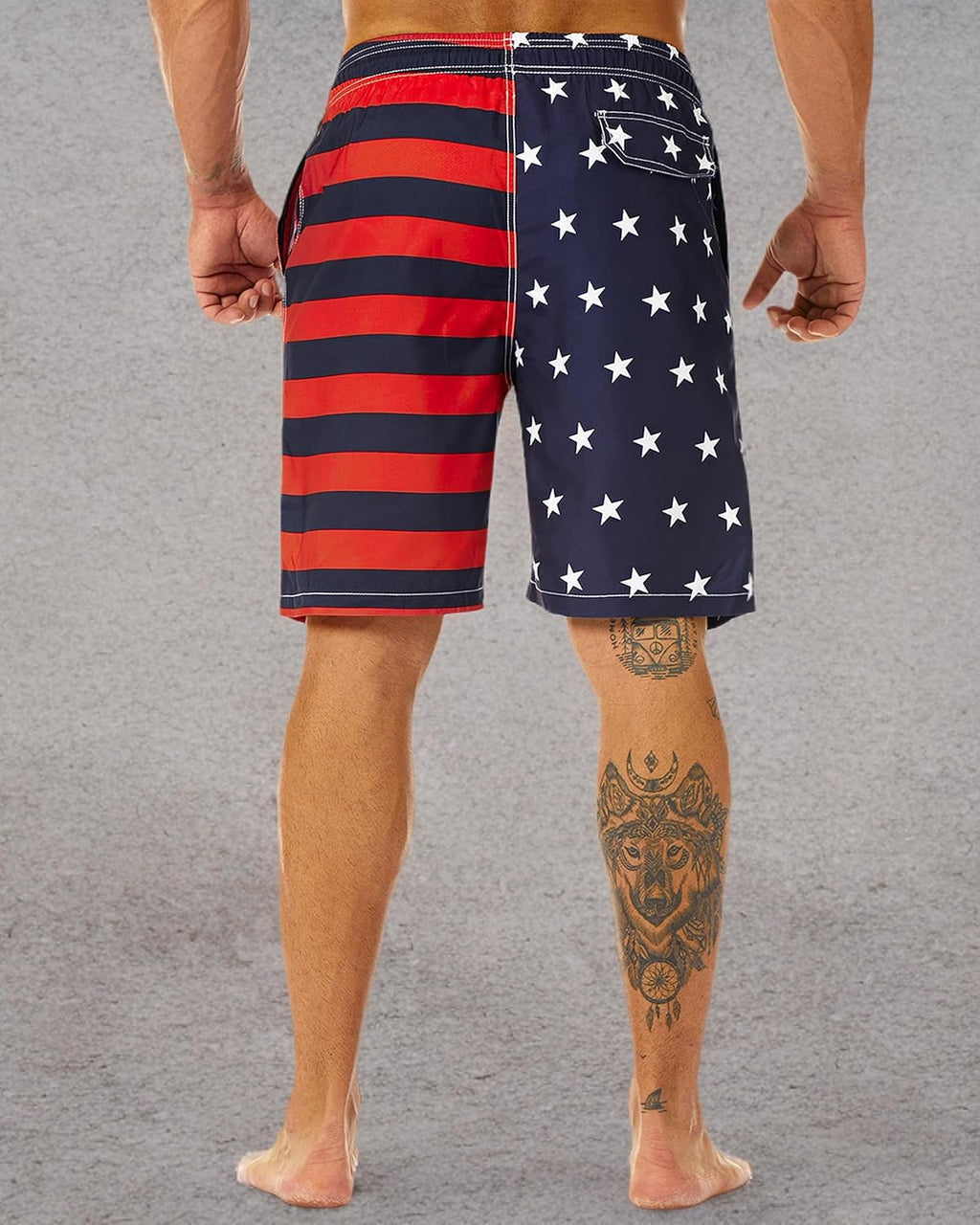 Mens Swim Trunks Long, Quick Dry Boardshorts, 9 Inches Inseam Bathing Suits with Mesh Lining